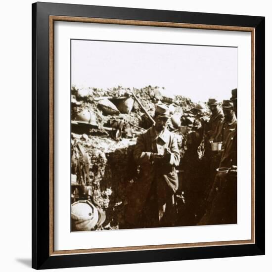 Front line trenches, c1914-c1918-Unknown-Framed Photographic Print