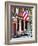 Front of House with an American Flag, Philadelphia, Pennsylvania, US, White Frame-Philippe Hugonnard-Framed Art Print