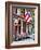 Front of House with an American Flag, Philadelphia, Pennsylvania, US, White Frame-Philippe Hugonnard-Framed Art Print