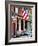 Front of House with an American Flag, Philadelphia, Pennsylvania, US, White Frame-Philippe Hugonnard-Framed Art Print