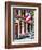 Front of House with an American Flag, Philadelphia, Pennsylvania, US, White Frame-Philippe Hugonnard-Framed Premium Giclee Print