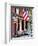 Front of House with an American Flag, Philadelphia, Pennsylvania, US, White Frame-Philippe Hugonnard-Framed Premium Giclee Print