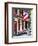 Front of House with an American Flag, Philadelphia, Pennsylvania, US, White Frame-Philippe Hugonnard-Framed Art Print