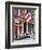 Front of House with an American Flag, Philadelphia, Pennsylvania, US, White Frame-Philippe Hugonnard-Framed Art Print