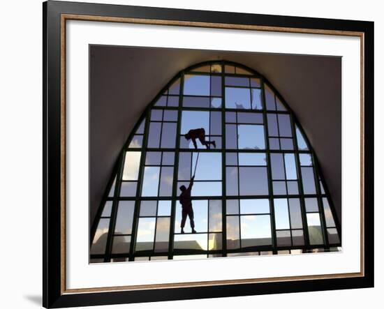 Front of the Kandahar International Airport in Kandahar, Afghanistan-Dave Martin,-Framed Photographic Print