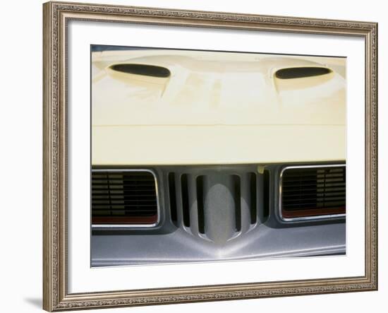 Front of Yellow Classic Car-null-Framed Photographic Print