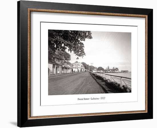 Front Street, Lahaina, 1917-null-Framed Art Print