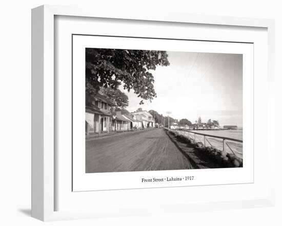 Front Street, Lahaina, 1917-null-Framed Art Print