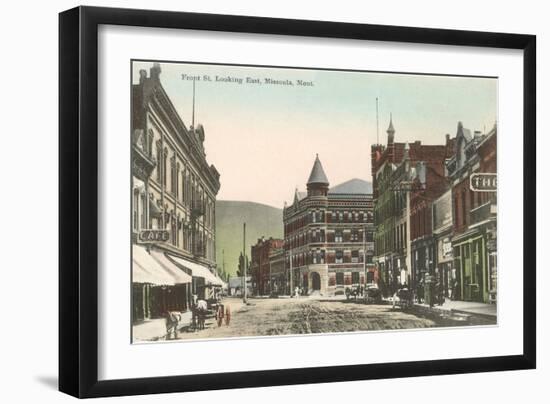 Front Street, Missoula, Montana-null-Framed Art Print