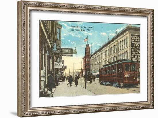 Front Street, Traverse City, Michigan-null-Framed Art Print