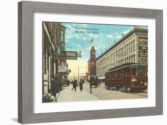 Front Street, Traverse City, Michigan-null-Framed Art Print