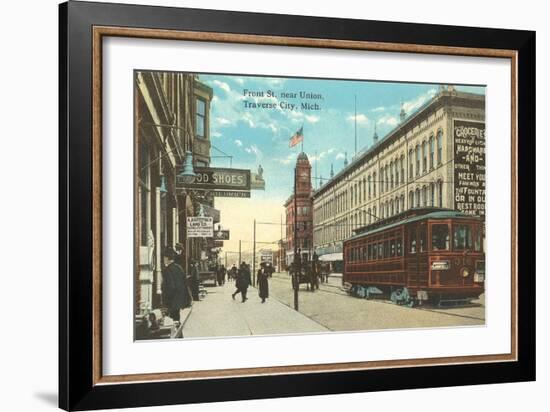 Front Street, Traverse City, Michigan-null-Framed Art Print