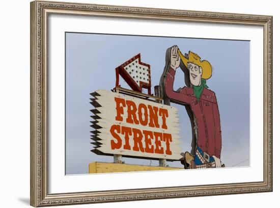 Front Street Western Town, Ogallala, Nebraska, USA-Walter Bibikow-Framed Photographic Print