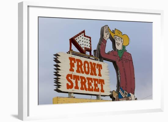 Front Street Western Town, Ogallala, Nebraska, USA-Walter Bibikow-Framed Photographic Print