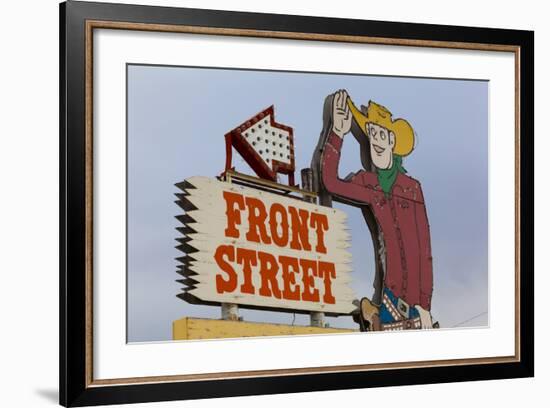 Front Street Western Town, Ogallala, Nebraska, USA-Walter Bibikow-Framed Photographic Print