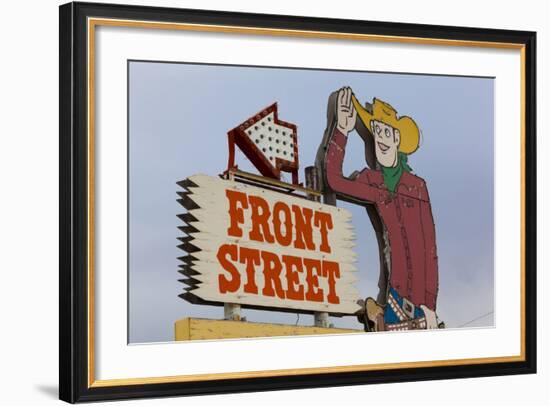 Front Street Western Town, Ogallala, Nebraska, USA-Walter Bibikow-Framed Photographic Print