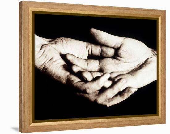 Front View of Cupped Hands Held Together-Cristina-Framed Premier Image Canvas