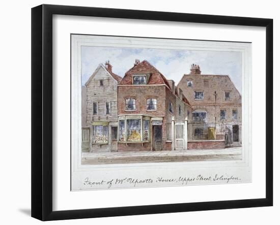 Front View of Mr Upcott's House, Upper Street, Islington, London, C1835-Thomas Hosmer Shepherd-Framed Giclee Print