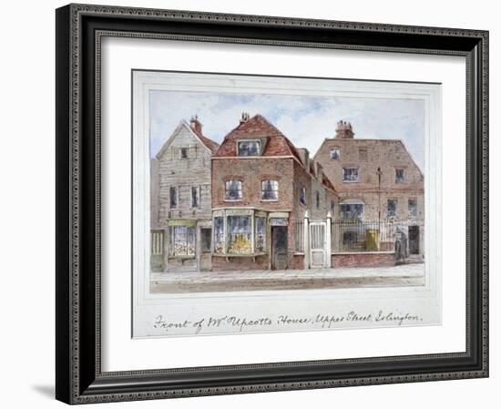 Front View of Mr Upcott's House, Upper Street, Islington, London, C1835-Thomas Hosmer Shepherd-Framed Giclee Print