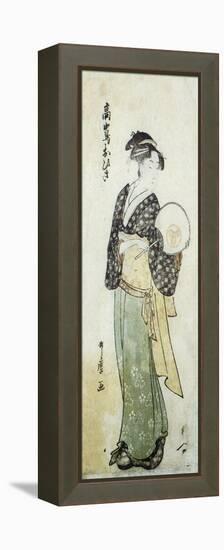 Front View of Ohisa-Kitagawa Utamaro-Framed Stretched Canvas