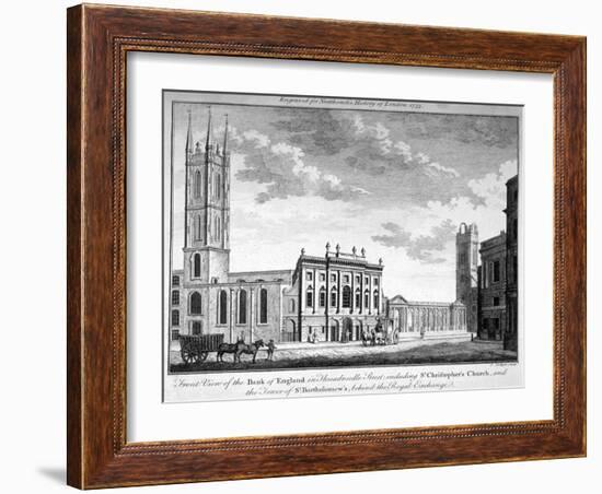 Front View of the Bank of England, City of London, 1773-J Collyer-Framed Giclee Print