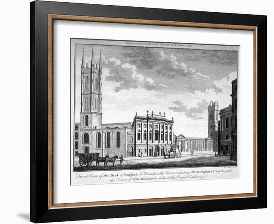 Front View of the Bank of England, City of London, 1773-J Collyer-Framed Giclee Print