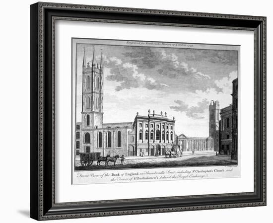 Front View of the Bank of England, City of London, 1773-J Collyer-Framed Giclee Print