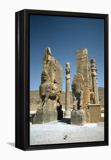 Front View of the Gate of All Nations, Persepolis, Iran-Vivienne Sharp-Framed Premier Image Canvas