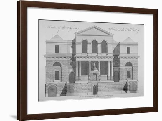 Front View of the Sessions House, Old Bailey, City of London, 1772-null-Framed Giclee Print