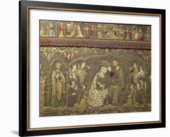 Frontal Depicting the Coronation of the Virgin Between Eight Angels and Fourteen Saints, 1366-Jacopo Ligozzi-Framed Giclee Print