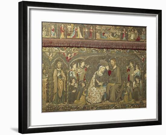 Frontal Depicting the Coronation of the Virgin Between Eight Angels and Fourteen Saints, 1366-Jacopo Ligozzi-Framed Giclee Print