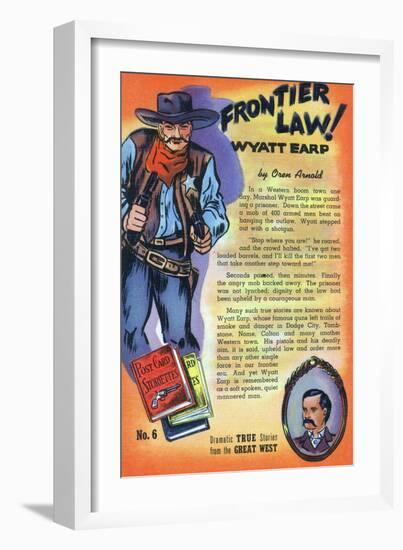 Frontier Law, Wyatt Earp Storiette-Lantern Press-Framed Art Print