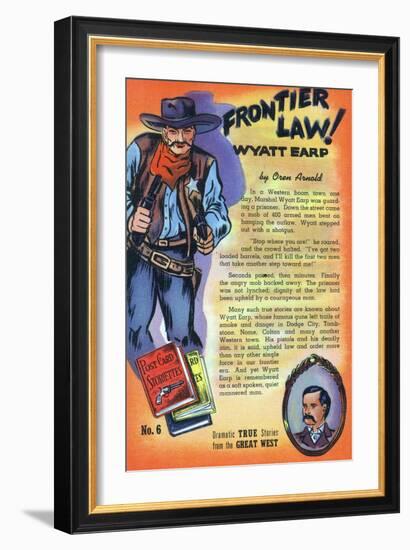 Frontier Law, Wyatt Earp Storiette-Lantern Press-Framed Art Print