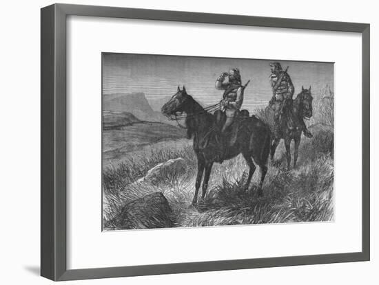 'Frontier Light Horse, on Vedette Duty, Discovering Zulus near Wood's Camp, on Kambula Hill', c1880-Unknown-Framed Giclee Print