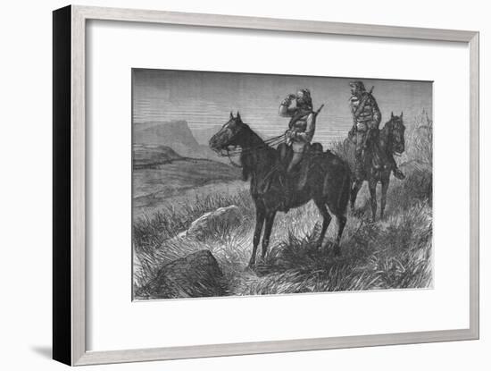 'Frontier Light Horse, on Vedette Duty, Discovering Zulus near Wood's Camp, on Kambula Hill', c1880-Unknown-Framed Giclee Print