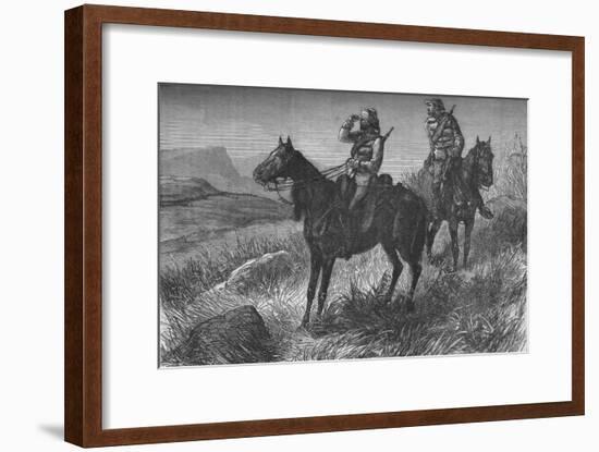 'Frontier Light Horse, on Vedette Duty, Discovering Zulus near Wood's Camp, on Kambula Hill', c1880-Unknown-Framed Giclee Print