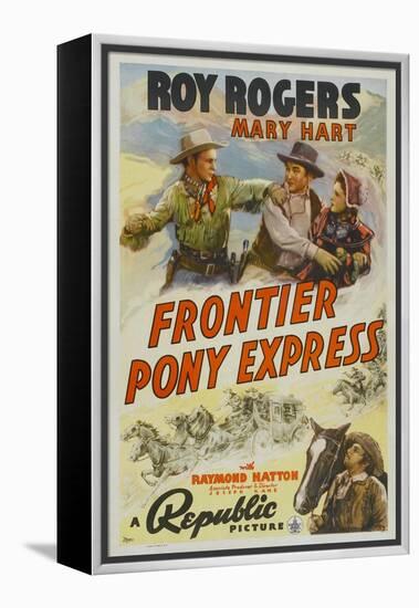Frontier Pony Express, Roy Rogers, Mary Hart, 1939-null-Framed Stretched Canvas