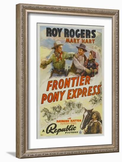 Frontier Pony Express, Roy Rogers, Mary Hart, 1939-null-Framed Art Print