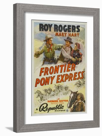 Frontier Pony Express, Roy Rogers, Mary Hart, 1939-null-Framed Art Print