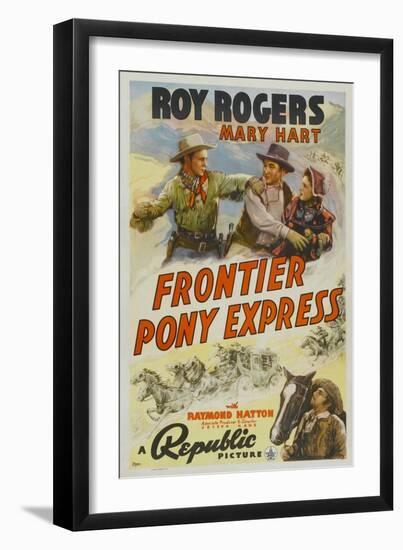 Frontier Pony Express, Roy Rogers, Mary Hart, 1939-null-Framed Art Print