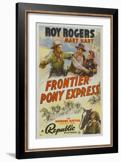 Frontier Pony Express, Roy Rogers, Mary Hart, 1939-null-Framed Art Print