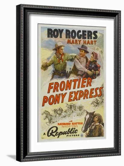 Frontier Pony Express, Roy Rogers, Mary Hart, 1939-null-Framed Art Print