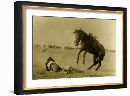 Frontiers Day Rodeo At Cheyenne, Wyoming-null-Framed Art Print