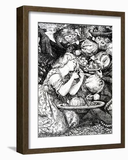 Frontispece to 'Goblin Market and Other Poems' by Christina Rossetti, Engraved by William Morris-Dante Gabriel Rossetti-Framed Giclee Print