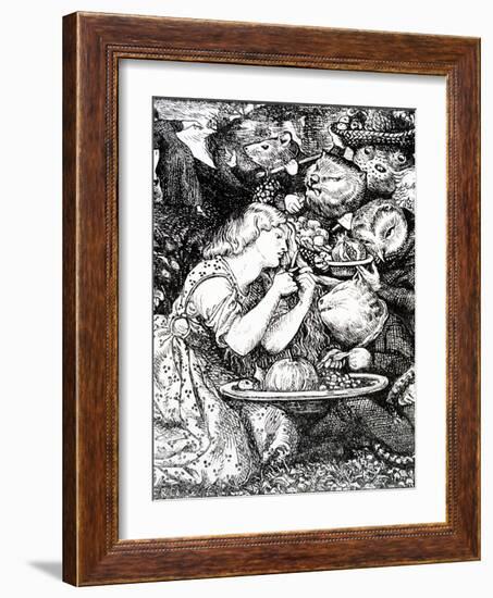 Frontispece to 'Goblin Market and Other Poems' by Christina Rossetti, Engraved by William Morris-Dante Gabriel Rossetti-Framed Giclee Print