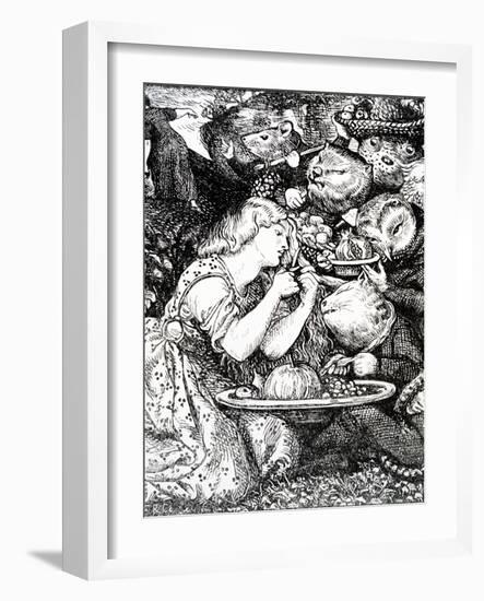 Frontispece to 'Goblin Market and Other Poems' by Christina Rossetti, Engraved by William Morris-Dante Gabriel Rossetti-Framed Giclee Print