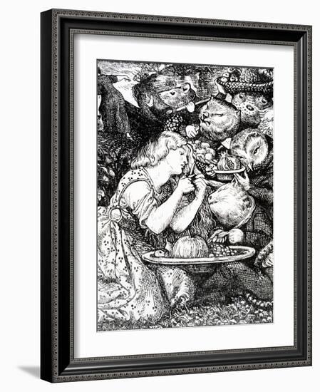 Frontispece to 'Goblin Market and Other Poems' by Christina Rossetti, Engraved by William Morris-Dante Gabriel Rossetti-Framed Giclee Print