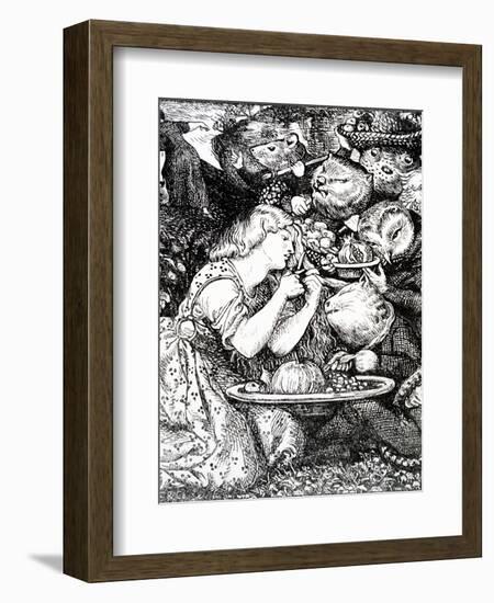 Frontispece to 'Goblin Market and Other Poems' by Christina Rossetti, Engraved by William Morris-Dante Gabriel Rossetti-Framed Giclee Print