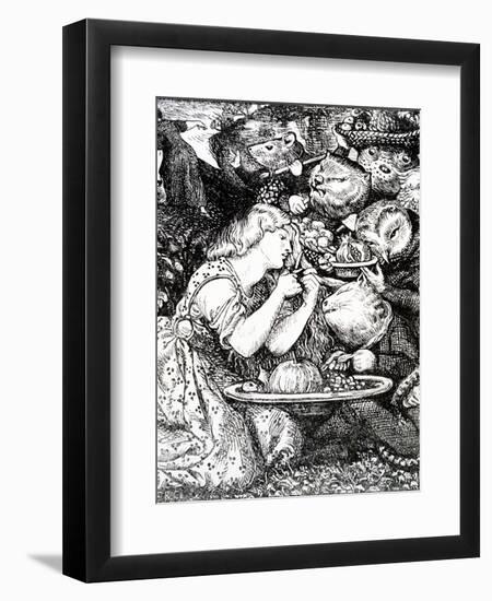 Frontispece to 'Goblin Market and Other Poems' by Christina Rossetti, Engraved by William Morris-Dante Gabriel Rossetti-Framed Giclee Print