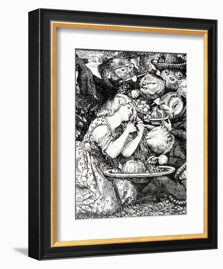 Frontispece to 'Goblin Market and Other Poems' by Christina Rossetti, Engraved by William Morris-Dante Gabriel Rossetti-Framed Giclee Print